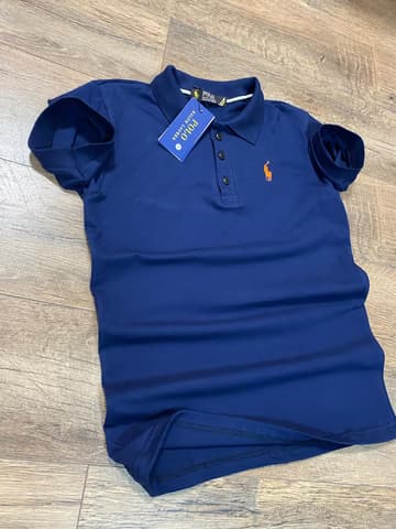 Polo Teget Majica Narandžasti Znak (Kragna)