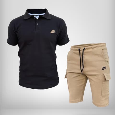 Nike Crna Majica Bež Šorc