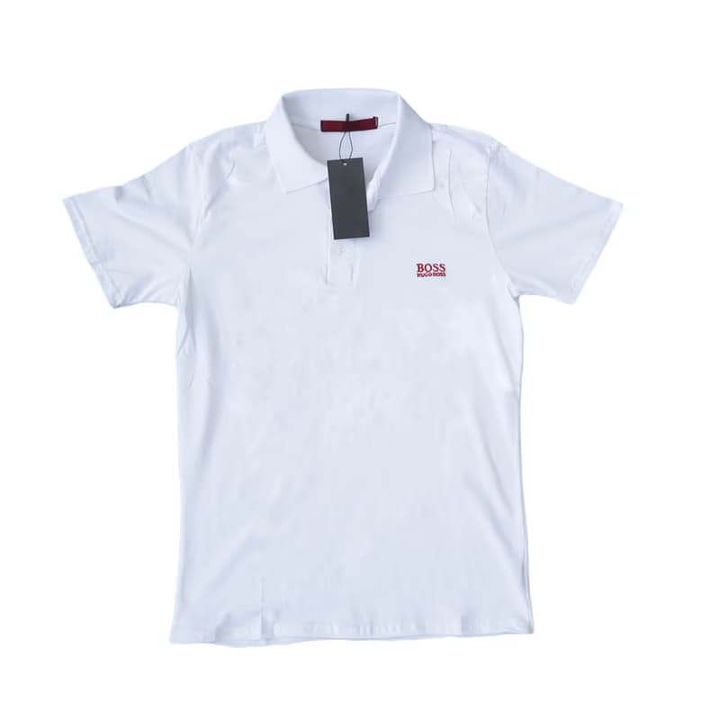 Hugo Boss Bijela Majica Crveni Znak Kragna - slika 1