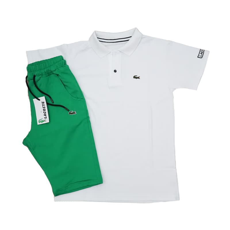 Lacosta Bijela Majica i Zeleni Šorc - slika 1