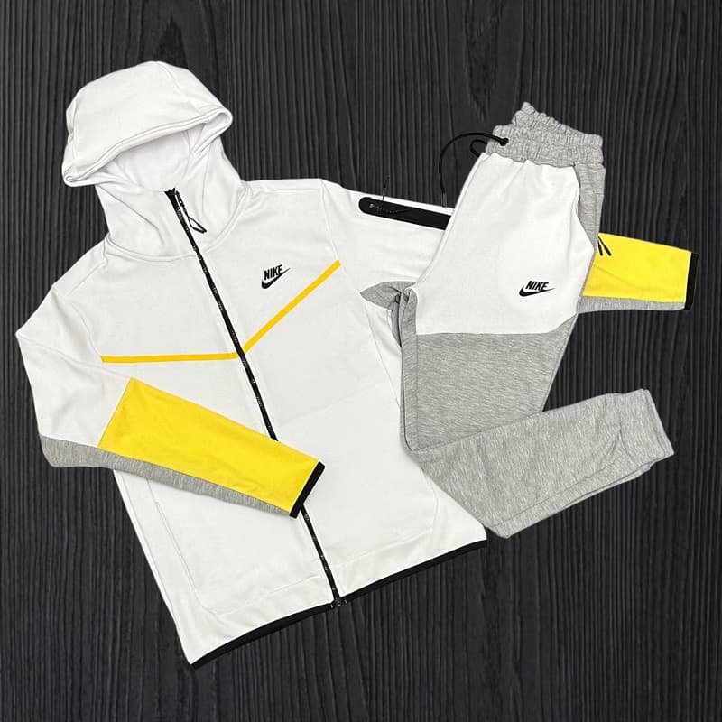 Nike Bijela Trenerka Tech Fleece (Sa Žutom Gumom) - slika 1